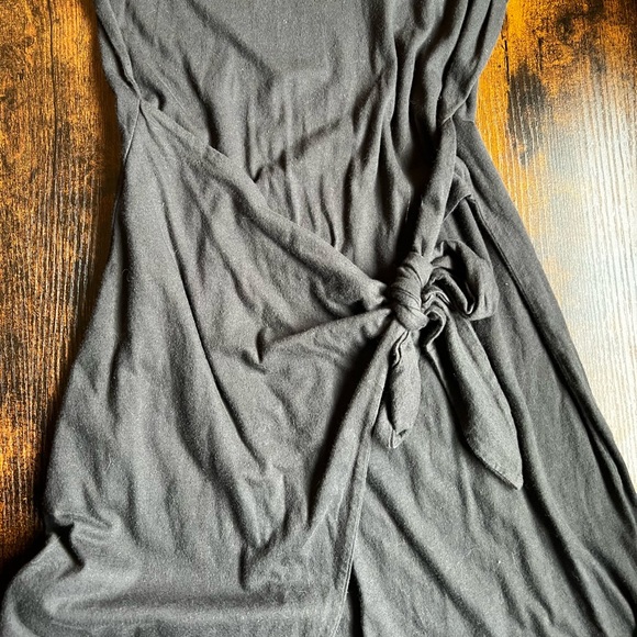 Rails Edie Tie Front Mini T Shirt Dress- Vintage Black - Picture 3 of 3